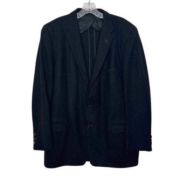1950s TGWU Union Label Black Wool Blazer Jacket 44